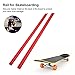 Qudinip Rib Bones Rails, Wear Longboard Rails Ribs Bones for Skateboard Protection, Easy to Install (Red)