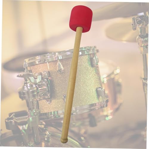Martillo grande de espuma con mango de madera para bombo miniatura 4