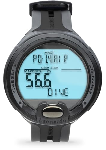 Image of CRESSI Leonardo 2.0 Scuba Dive Watch, Air Nitrox Gauge, Black /Black