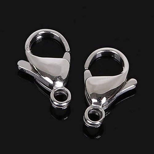 40 Piece Grade A 304 Stainless Steel Lobster Clasps Claw Clasps for Bracelet Necklace Jewelry Making Findings (9x15mm-8883) - Image 3