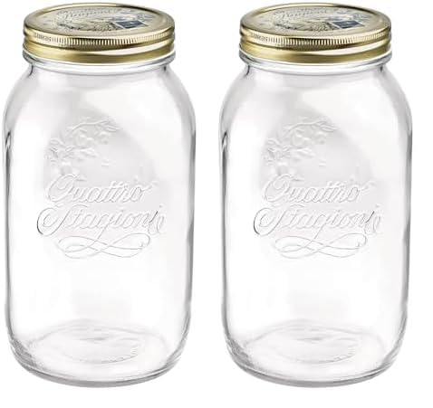 Bormioli Bote con Tapa, transparente, 1.5l (Paquete de 2)