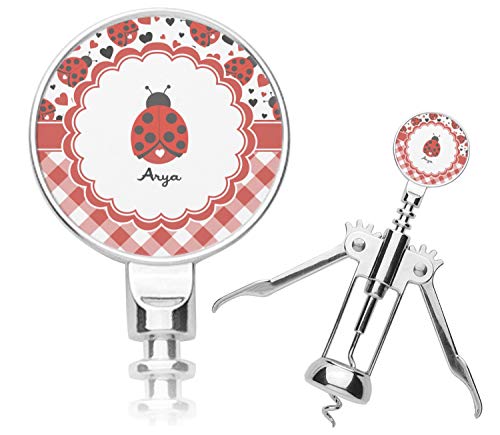 Personalized Ladybugs & Gingham Corkscrew