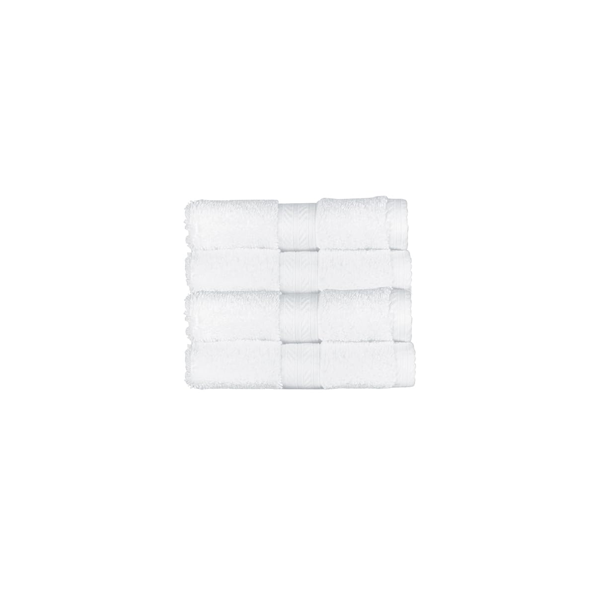 Christy New White Renaissance 4 Face Cloths Set | White | 100% Egyptian Cotton | Luxuriously Soft And Super Absorbent | 675 Gsm | 4 Wash Cloth Flannels