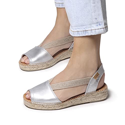 Image of Toni Pons - ETNA - Flat leather sandal with elastics