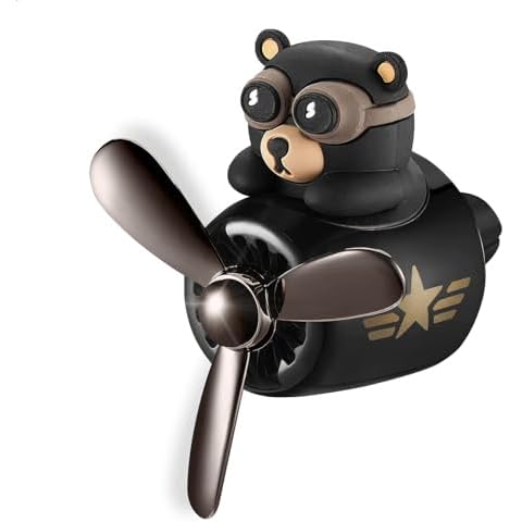 Teddy Pilot Car Air Freshener - Bear Airplane Car Vent Pilot Air Freshener for Car Bear Clip Air Refresher Car Vent Air Freshener Cute Air Freshener - Air Freshener Car Cute Pilot Bear Air Freshener Cover