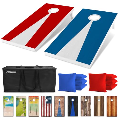 GoSports Wood Regulation Size Cornhole Set -...