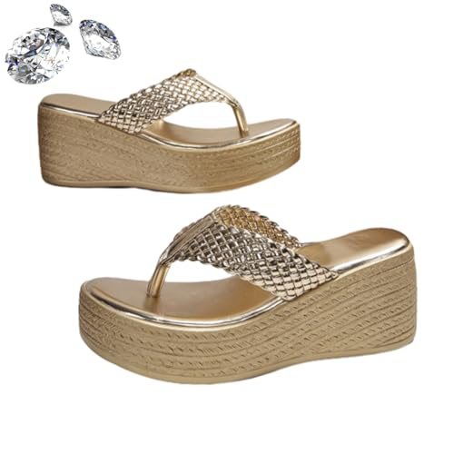 Tongs à plateforme femme tendance sandales de plage d'extérieur et talon haut