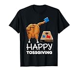 corn hole ringraziamento dabbing turchia cornhole lancio gioco maglietta