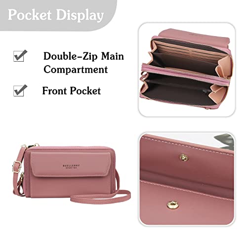 PORRASSO Crossbody Wallet Fashion Phone Bag Women's Shoulder Bag Clutch Purse Bag PU Wallet for Party Wedding Travelling Blue4