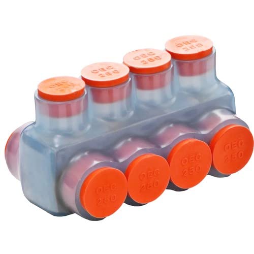 Morris Products 97334 Clear Insulated Multi-Cable Connector - Dual Entry 4 Ports 2-14 Wire Range, 2-Pack