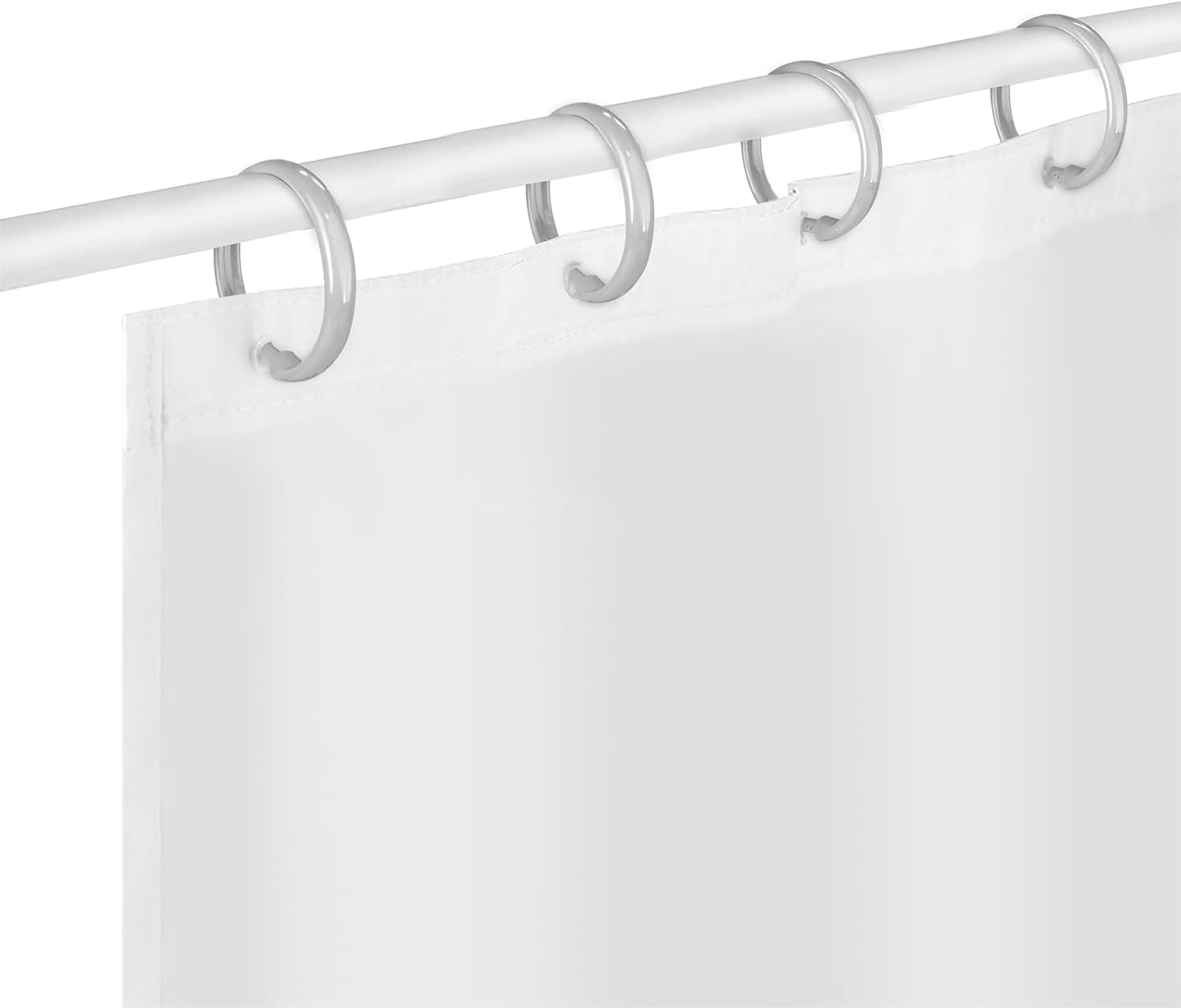 Qulable Shower Curtain Rings-12 Pack- Plastic Shower Curtain Hooks O-Shaped Rings Hook Glide Easily on Bathroom Shower Rod(Black) : Home & Kitchen