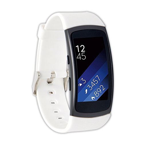 Moretek Classic Replacement Band for Samsung Gear Fit2 & Fit 2 Pro Tracker (White)