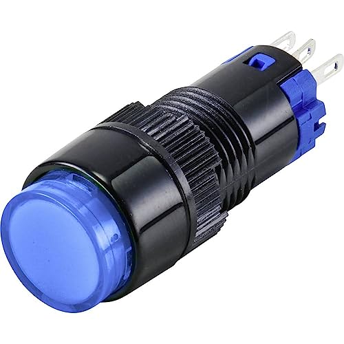 TRU Components LAS2Y-11Z/B Drucktaster, 250 V, 3 A, 1 x Off/On zum Aufhängen, Blau, IP40, 1 Stück