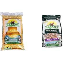 Wagners 18542 Cracked Corn Wild Bird Food, 10-Pound Bag & 82072 Gourmet Nut & Fruit Wild Bird Food, 5 Pound Pack of 1