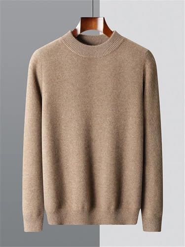 Men's Merino Wool Knitted Sweater Solid Casual Thick Pullover Top2