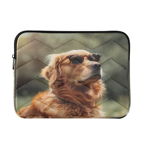 Funda para portátil 13-14 pulgadas con diseño de perros y gafas de sol