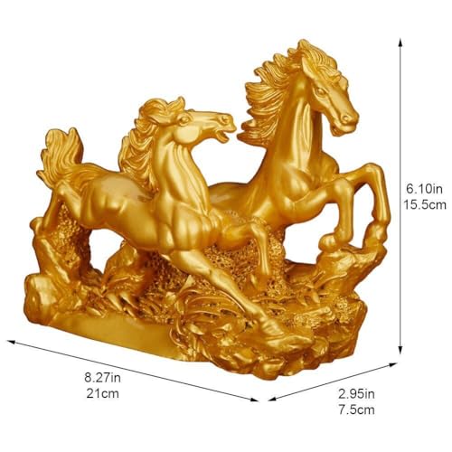 Double statue de cheval en résine cadeau idéal pour une maison moderne - 6