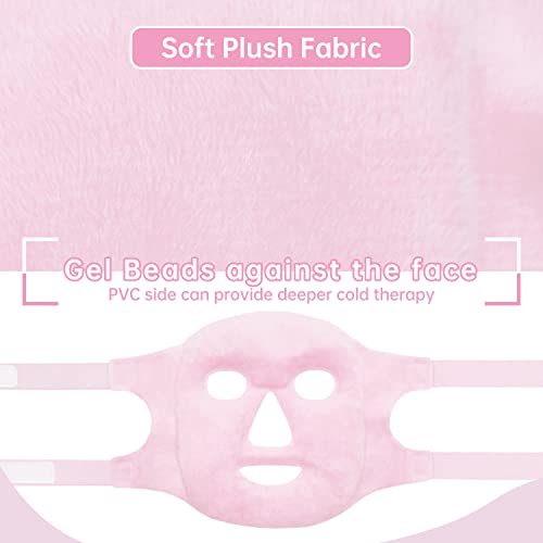 Ice Face Mask Reusable and Cold Gel Eye Mask for Puffiness/Dark Circles/Eye Bags/Dry Eyes/Headaches/