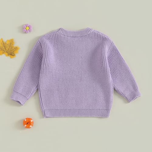 Madjtlqy Toddler Kids Baby Girl Halloween Sweater Warm Pullover Sweatshirt Knitwear Knitted Fall Winter Clothes3