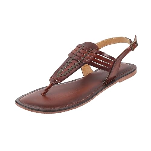Image of Metro Women Synthetic Leather Flat Sandal