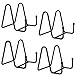 QQWW Czarny metalowy stojak na talerze, 4 sztuki, żelazna sztaluga, stojak na ramki na zdjęcia, żelazo na wyświetlacz, na zdjęcia, dekoracyjne miseczki talerzowe i sztuki stołowej (czarny)