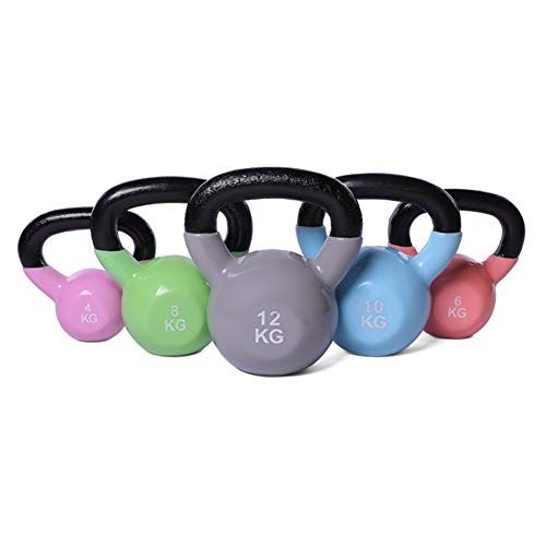 Kettlebell HAHA Moldeada De Color Hierro Pesas Rusas, Cómodas Asas De Entrenamiento...