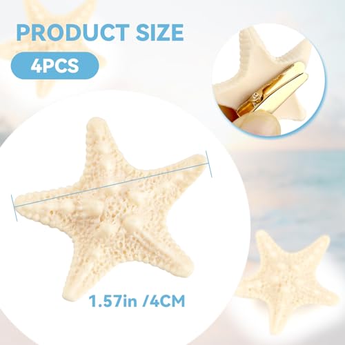 Pinzas Estrella de Mar de Resina y Metal, Pack de 4 miniatura 3