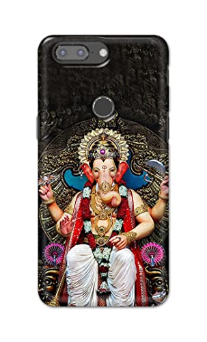 Image of PRINTFIDAA Lord Ganesh Bappa Moriya Printed Designer Hard Back Case Cover for OnePlus 5T -(SF) MVN1010