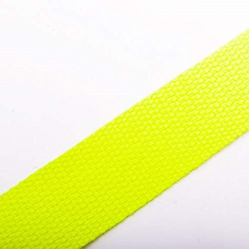 10m x 40mm Trimz 100% Heavy Duty Cotton Webbing - Neon Yellow - Image 4