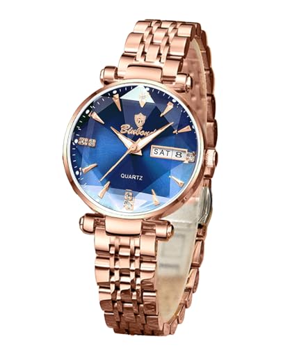Womens Watch Rose Gold Stainless Steel Green Dial Analog Day Date Watches for Women Ladies&Girls&Miss Diamond Dress Stylish Wrist Watch Gift Waterproof Luminous Womens Watch Rose Gold Stainless Steel Green Dial Analog Day Date Watches for Women Ladies&Girls&Miss Diamond Dress Stylish Wrist Watch Gift Waterproof Luminous