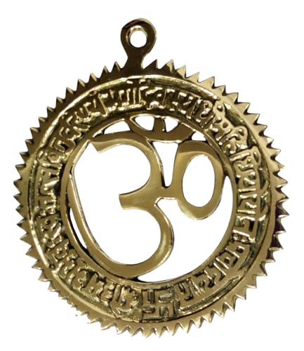 Décoration murale Om Gayatri Mantra en laiton massif, cadeau de crémaillère