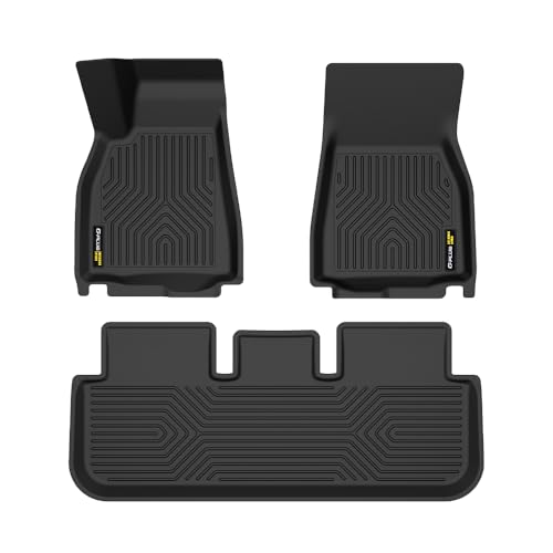 Cargo Liners Fit Tesla Model S 2021 2022 2023 2024 1st & 2nd Row All Weather Floor Liner Waterproof 3PCS Black alfombras para carro