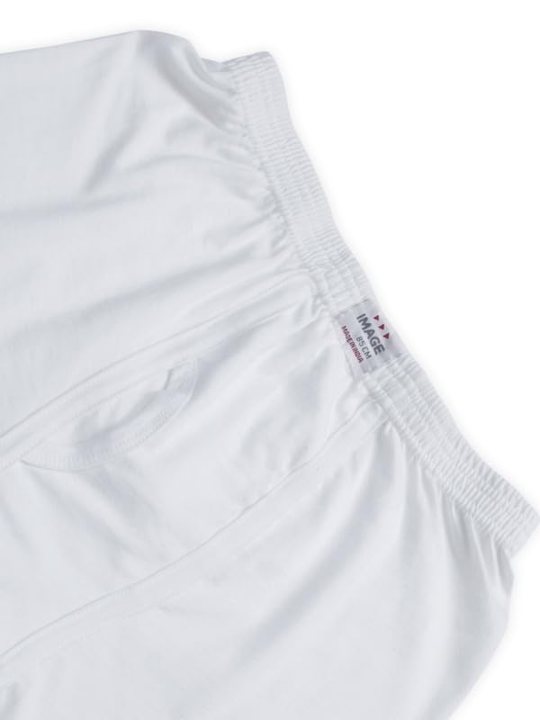 Image of ESSA Men's Trunks | White | 100% Cotton, Hosiery | High Waist | Regular Fit | Inner Elastic Waistband | Breathable Underwear, Innerwear | Solid (Combo Pack of 2)