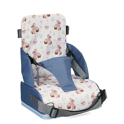Asiento ajustable para niños pequeños para comer, respaldo protector antideslizante, silla de aumento de altura, asiento plegable portátil