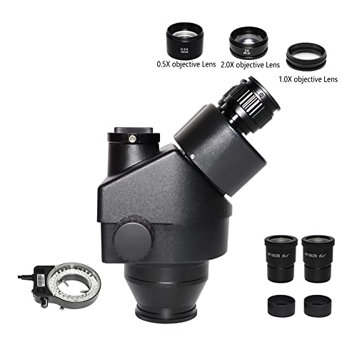 ���{�p�������A�N�Z�T���[ 7X-45X 3.5X-90X �����œ_�O�ጰ�����Y�[���X�e���I�������w�b�h 38MP /VGA H_D �J���� 0.5x 2.0x 1x �Ε������Y(Black 3.5-90X)