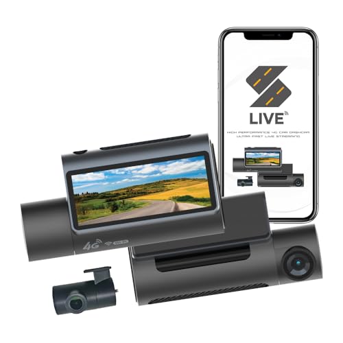 Image of STELLAR DRIVE SD-4G Live Ultra 4K Dash Cam for Car | Dual Camera Front & Rear with 4G LTE, GPS Tracking & Live Monitoring, WiFi App Control, Night Vision