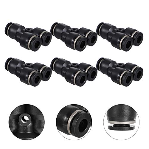 VILLCASE 12 Pcs Conector de Tubo Pneumático Em Forma de Y Acessórios de Liberação Rápida de Plástico