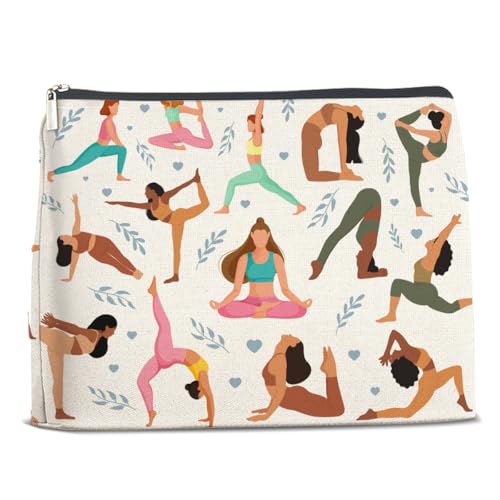 Jyunsoeng Yoga Cosmetic Bag for Women, Makeup Pouch, 1 Pack