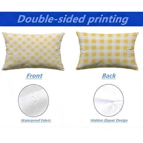 Housse de Coussin Extérieur Imperméable Rectangulaire 80x100 cm pour Canapé de Jardin