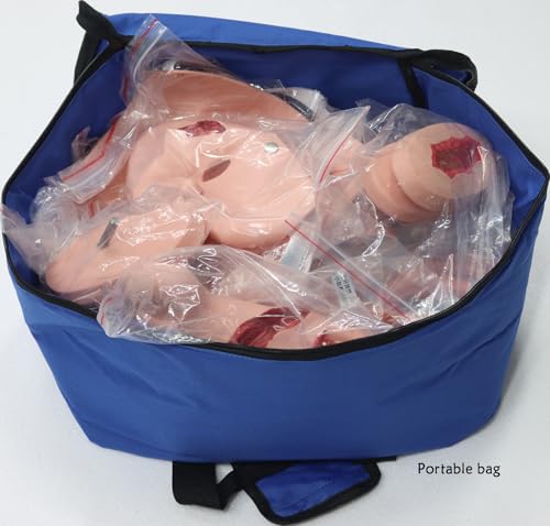 Image of 16PCS Trauma Manikin Moulage Kit Trauma Evaluation Set Burn /Wound Module for First Aid Trauma Care Training for Full Body CPR Manikin
