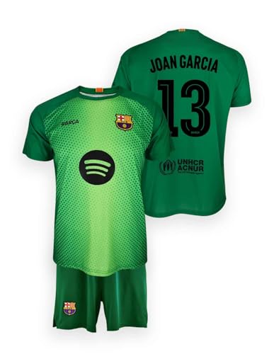 FCB FC Barcelona Conjunto Portero Infantil Joan Garcia Nº13 25/26 – Camiseta y Pantalón Corto – Réplica Oficial con Licencia