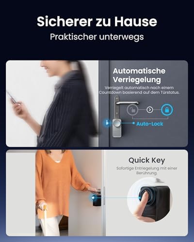 Bild 6 - SwitchBot WLAN Smart Lock Pro Mit Aufladbarem Akku, Matter Over WiFi, Elektronisches Türschloss, schnell an deinem vorhandenen Türriegel installiert, unterstützt Apple Home, Alexa, Google Home, IFTTT