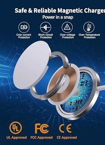 Image of Magnetic Wireless Charger for iPhone,MagSafe Fast Charger USB C 20W,Qi Type C Wireless Charging Station Compatible with iPhone 17 /17 pro /17 Pro max /16 /16 Plus /16 Pro /16 Pro Max /15 /14 /13 /12 Series