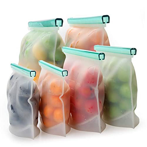 Cadrim Reusable Silicone Food Storage Bags (6-Pack)