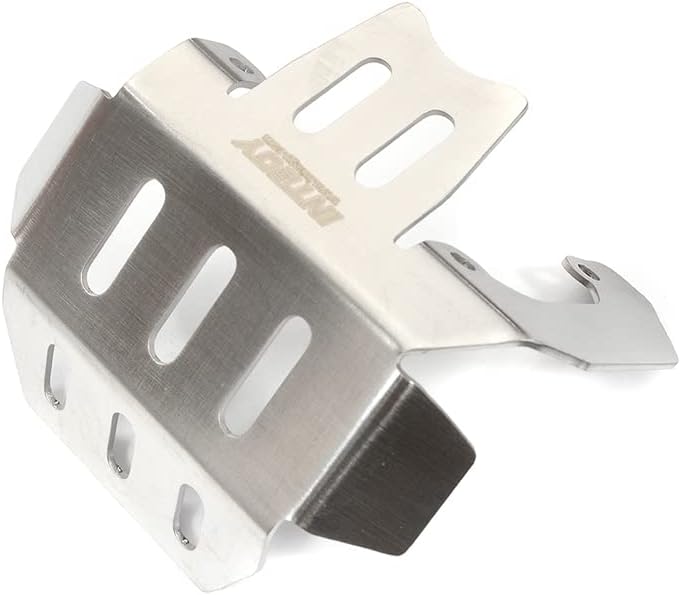 Placa de deslizamiento de protección de eje delantero de acero inoxidable modelo RC diseñada para la oruga axial SCX6