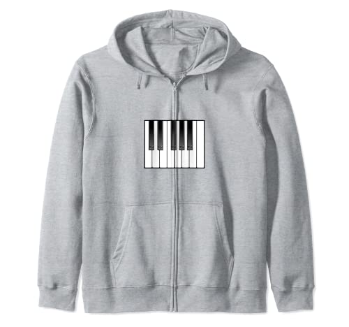 Piano Octave Teclado Ocho Teclas Sudadera con Capucha