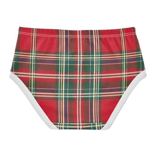 Girls' Hipster Panties Organic Cotton Toddler Underwear for Girls Traditional Tartan Plaid Print2