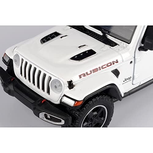 Modelo a escala 1:24 Jeep Gladiator Rubicon 2021 blanco miniatura 4