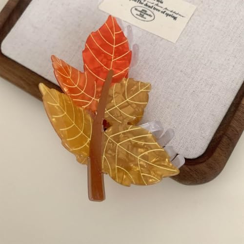 Charming Plant Pinza para el Cabello - Pinza de Hoja - Pinza Hoja de Arce - Accesorios de Acrílico y Acetato de Moda miniatura 3