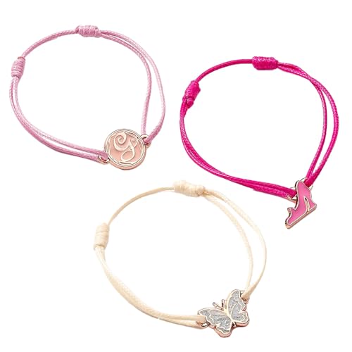 WICKED Glinda Friendship Bracelet Set of 3 Bracelets - Pin, White and Rose-Gold, One Size, Zinc alloy - 93% zinc + 3% copper + 4% aluminum, No Gemstone2